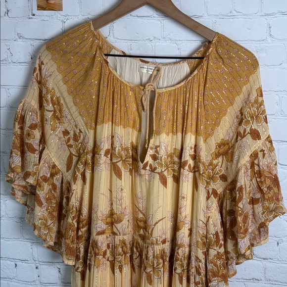SPELL Coco Lei Mumu Maxi Caramel Dress size small - Picture 4 of 10
